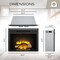Edendirect 30'' Ventless Electric Fireplace Insert, Fire Crackling Sound, Remote Control, Mesh Screen, Black EF263B - alternate 5